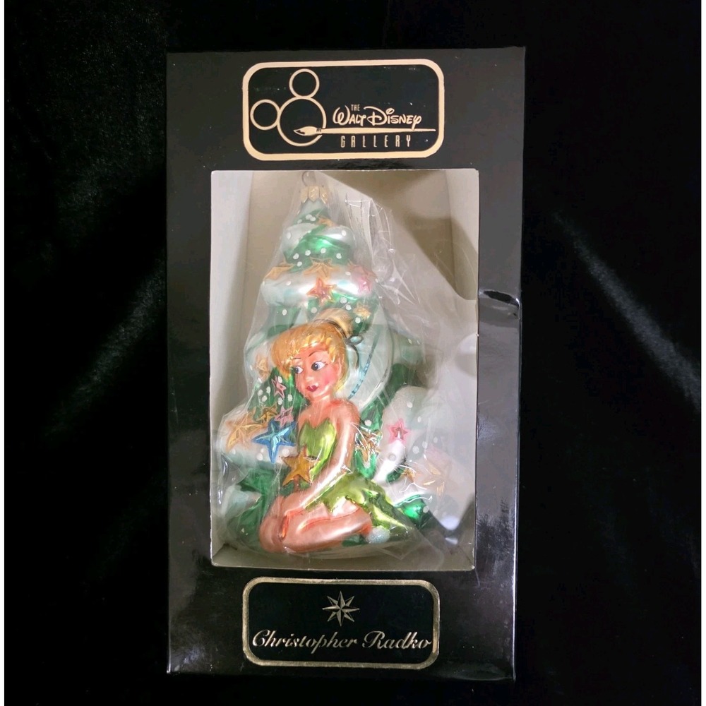 NEW VTG 1996 NOS Christopher Radko x Disney Tinker Bell Christmas Ornament w Box